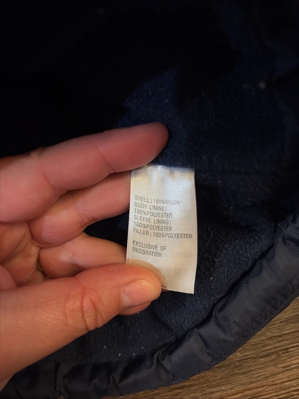 Y2K Nike Boys Winter Jacket Blue Yellow Hooded Puffy Synthetic Fill Quilted SZ 6 - Picture 6 of 8